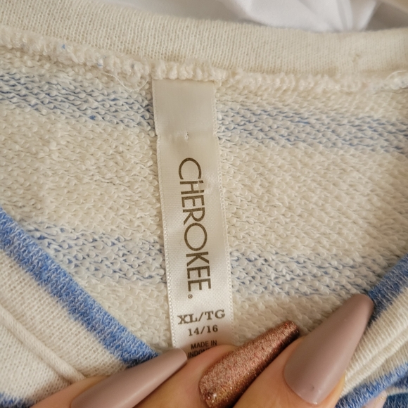 Floral Striped Shirt Girls XL (14/16) - Picture 2 of 2